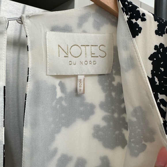 NOTES DU NORD Orchid Asymmetrical Floral Dress Size 38 - Picture 7 of 12